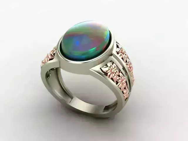 Opal gold ring