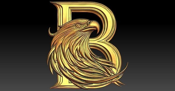 27 letter B and eagle head CNC Relief Model 3D print model