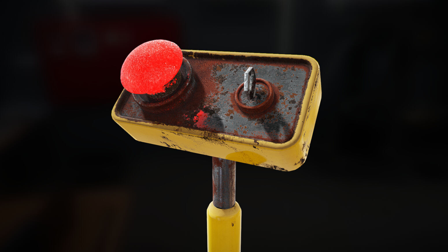 Button And Key Animated Panel 3D model_2