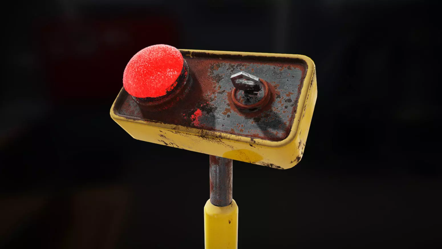 Button And Key Animated Panel 3D model_0