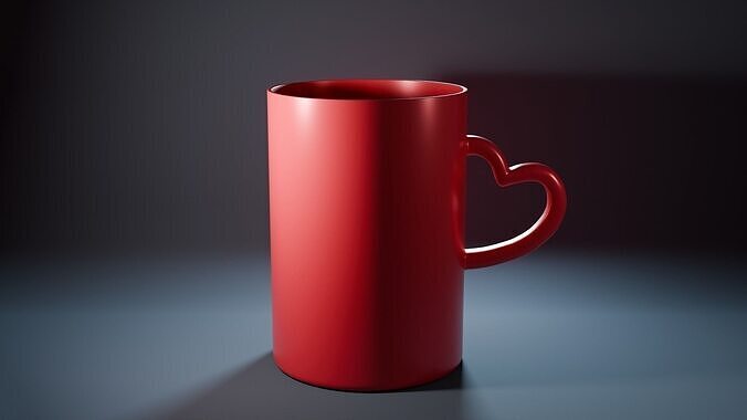 TAZA MANGO DE CORAZON - CUP Free 3D print model