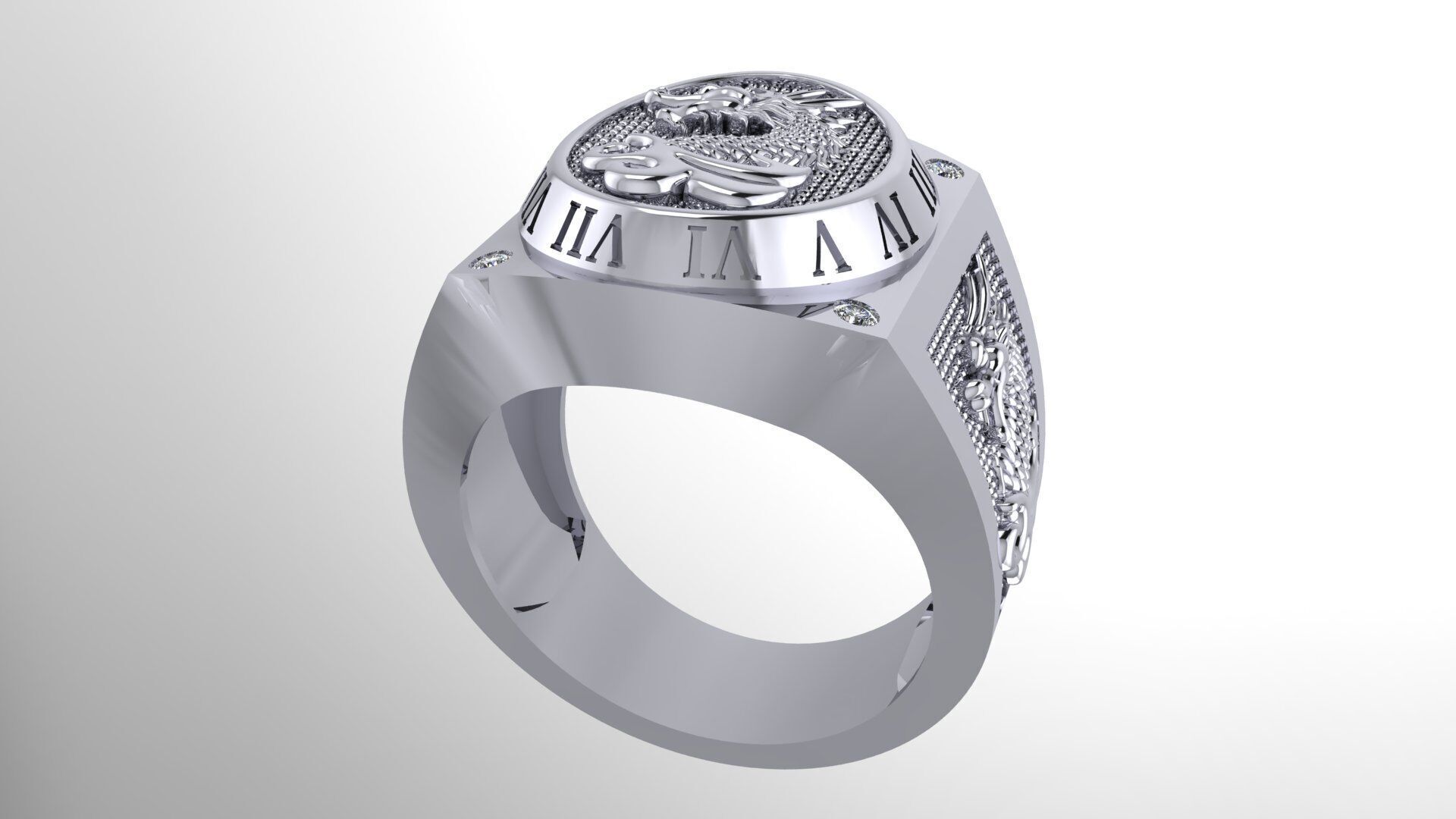 Men Ring 189 3D print model_9