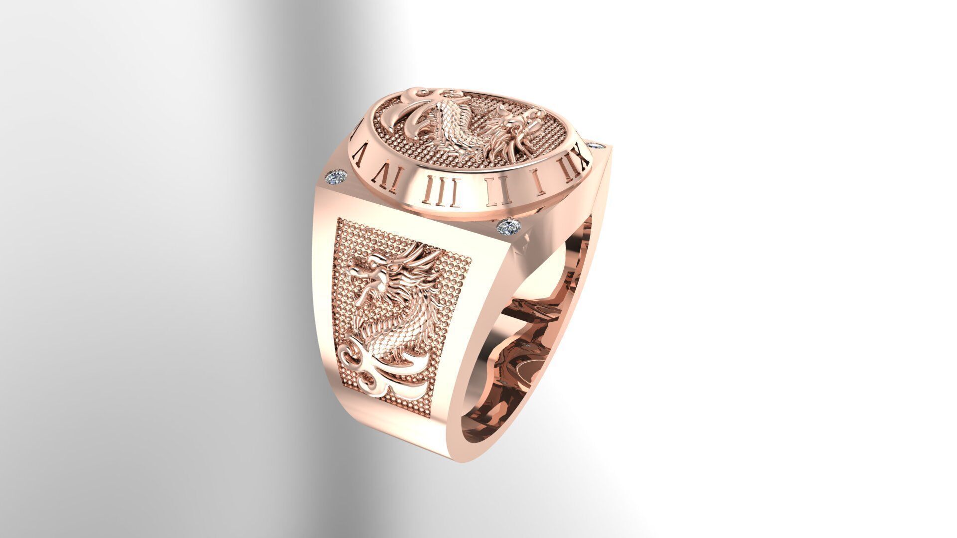 Men Ring 189 3D print model_3