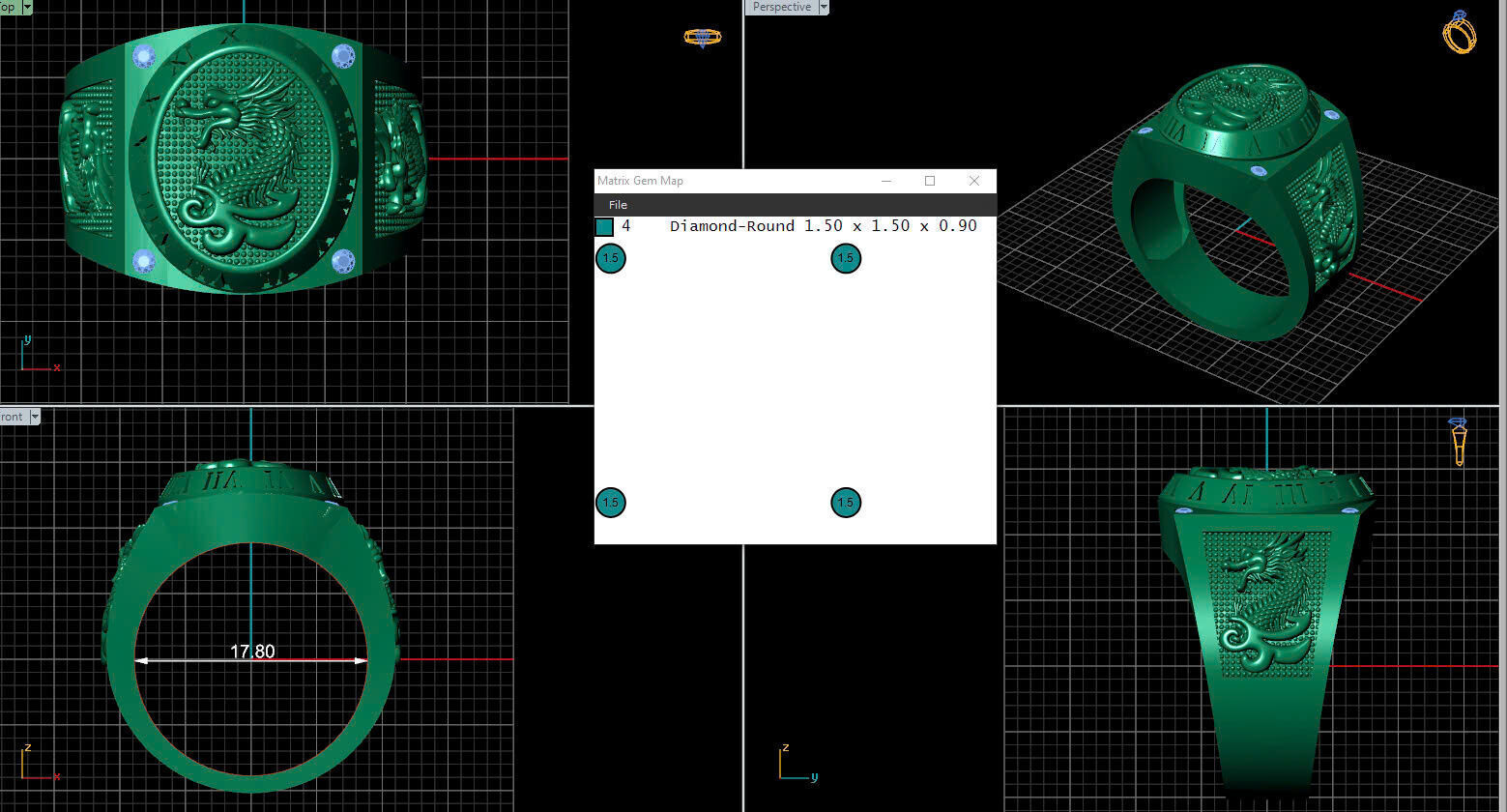 Men Ring 189 3D print model_4