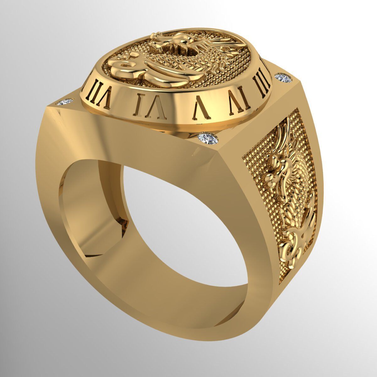 Men Ring 189 3D print model_5