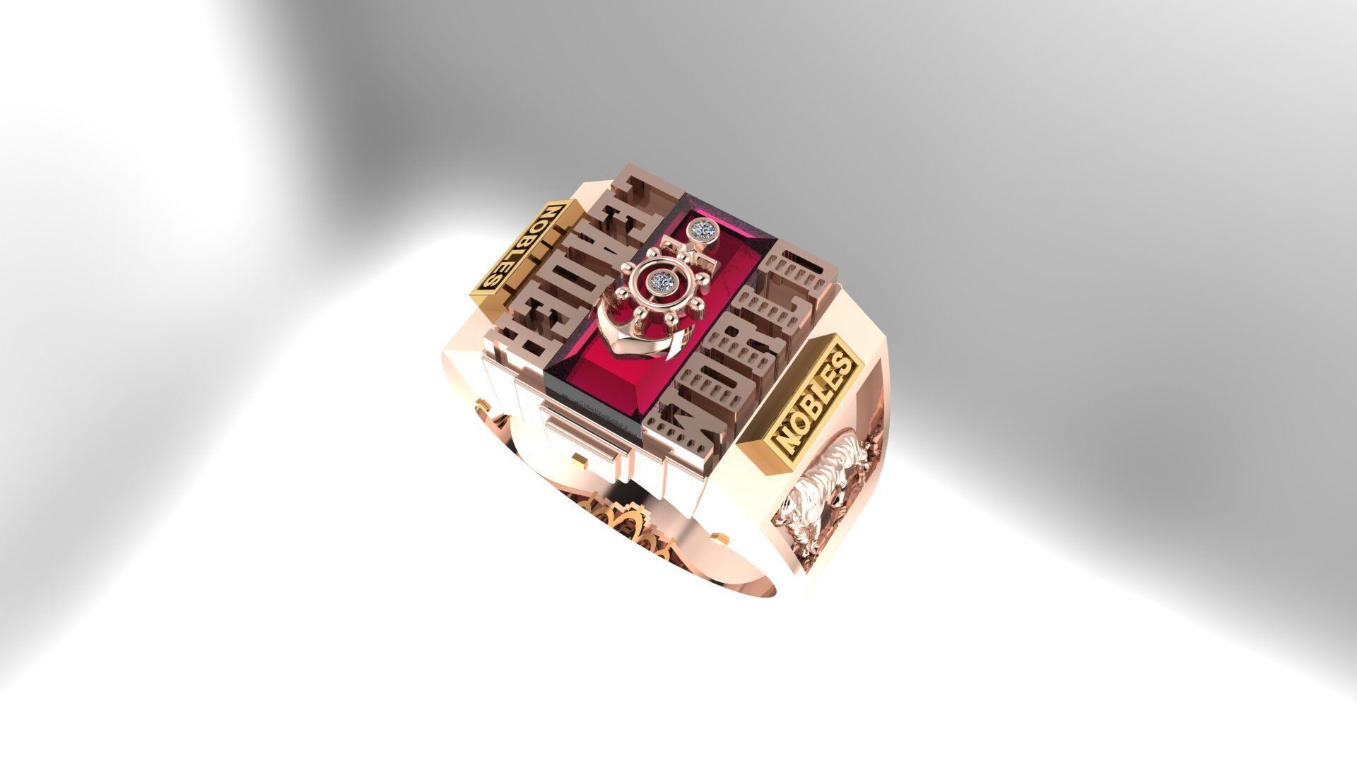 Men Ring 191 3D print model_12