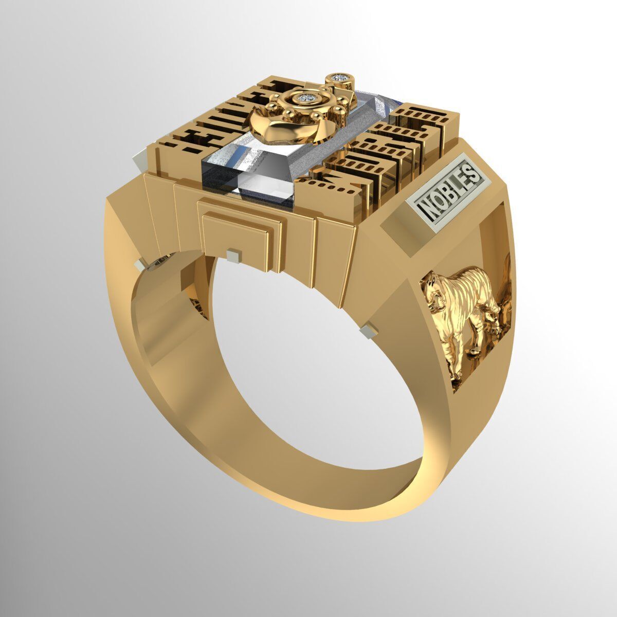 Men Ring 191 3D print model_5
