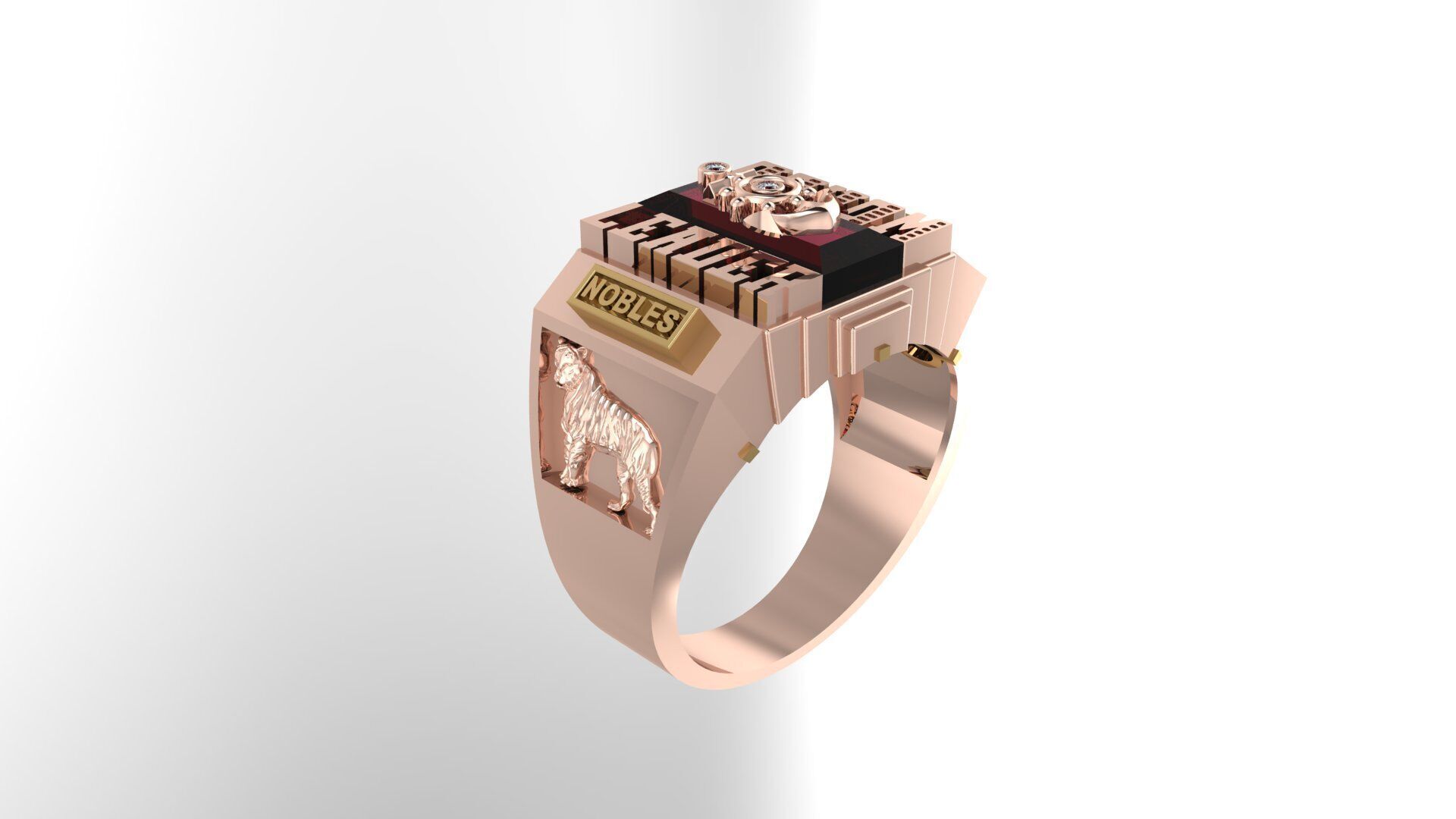 Men Ring 191 3D print model_3