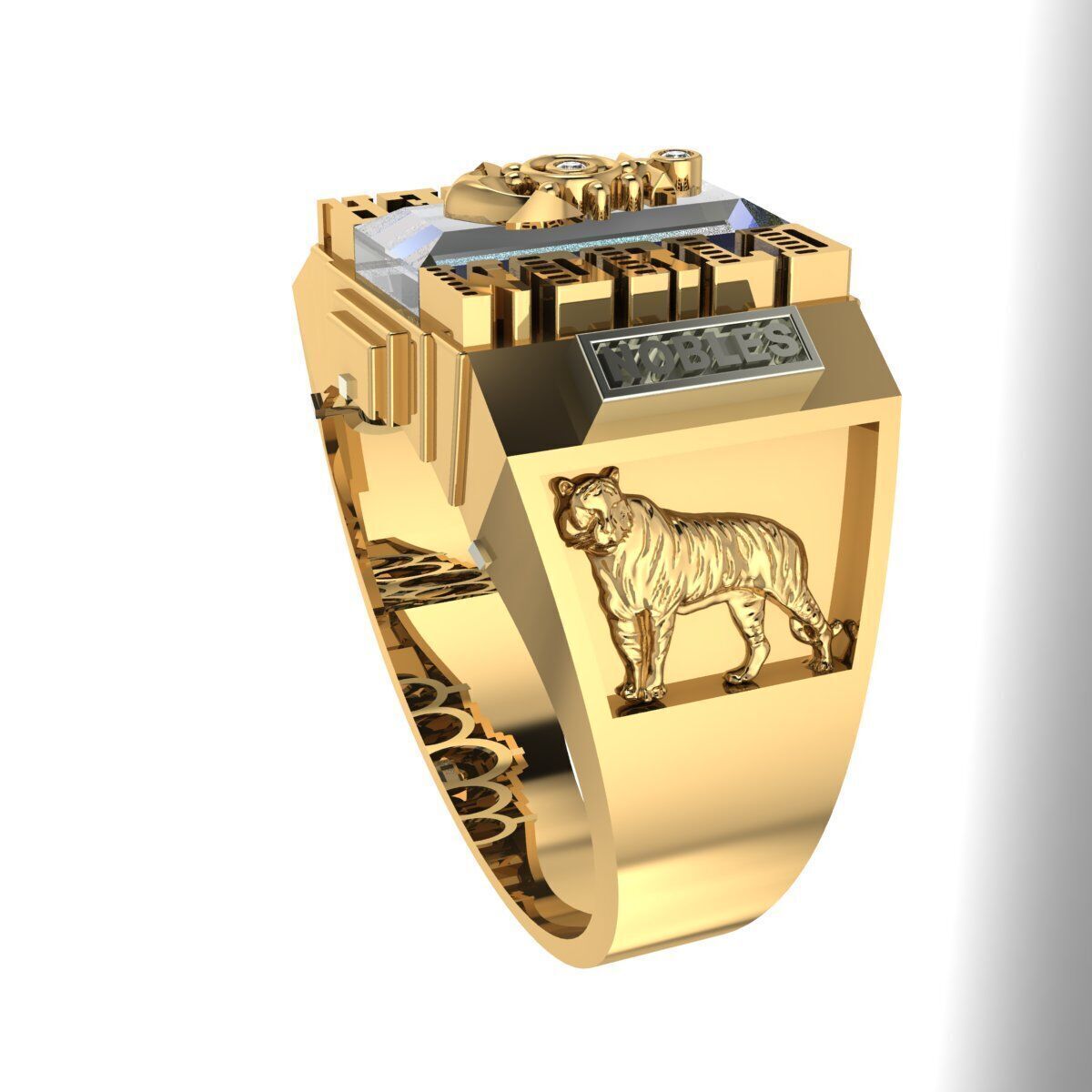 Men Ring 191 3D print model_7