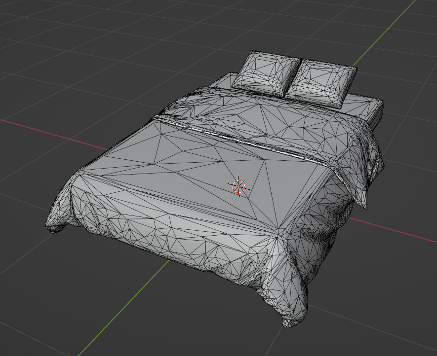 Frayed Edge Stripe Quilt King White 3D model_10