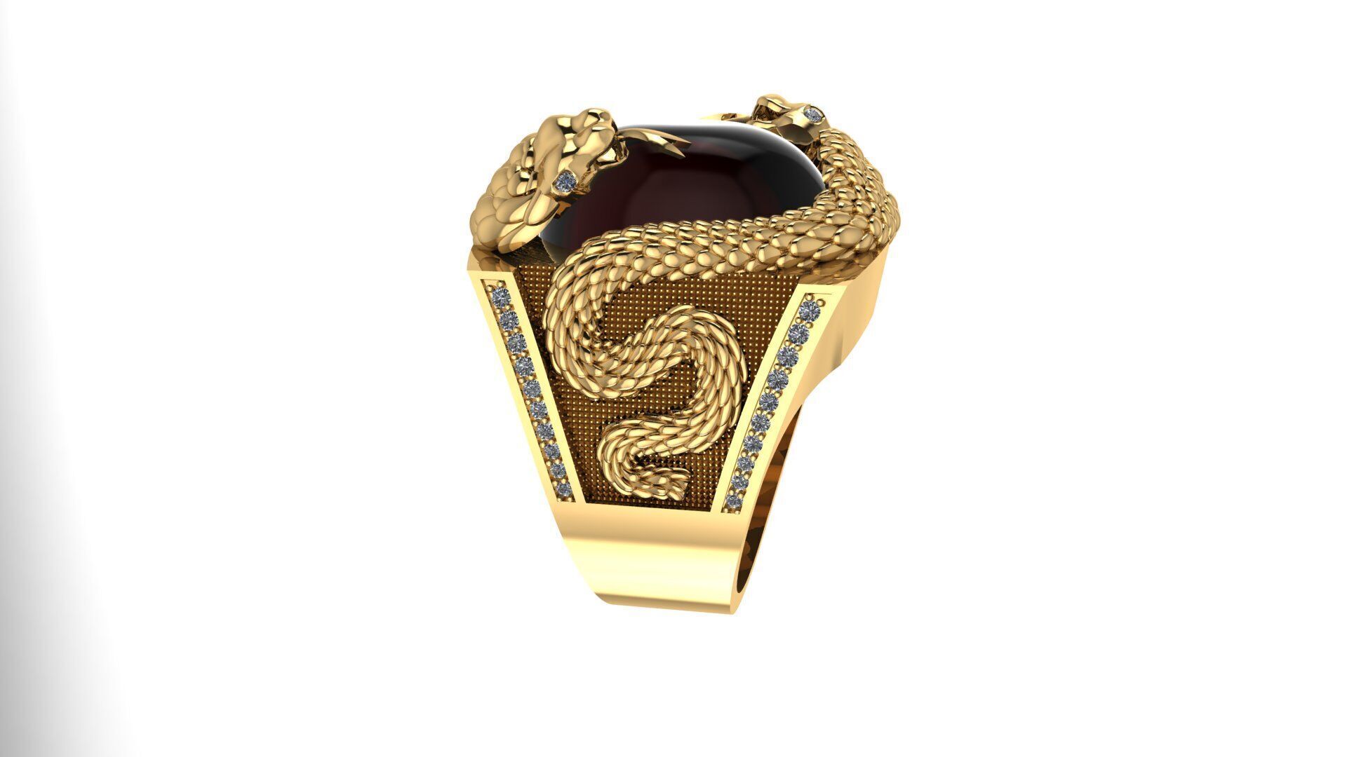 Men Ring 198 3D print model_3