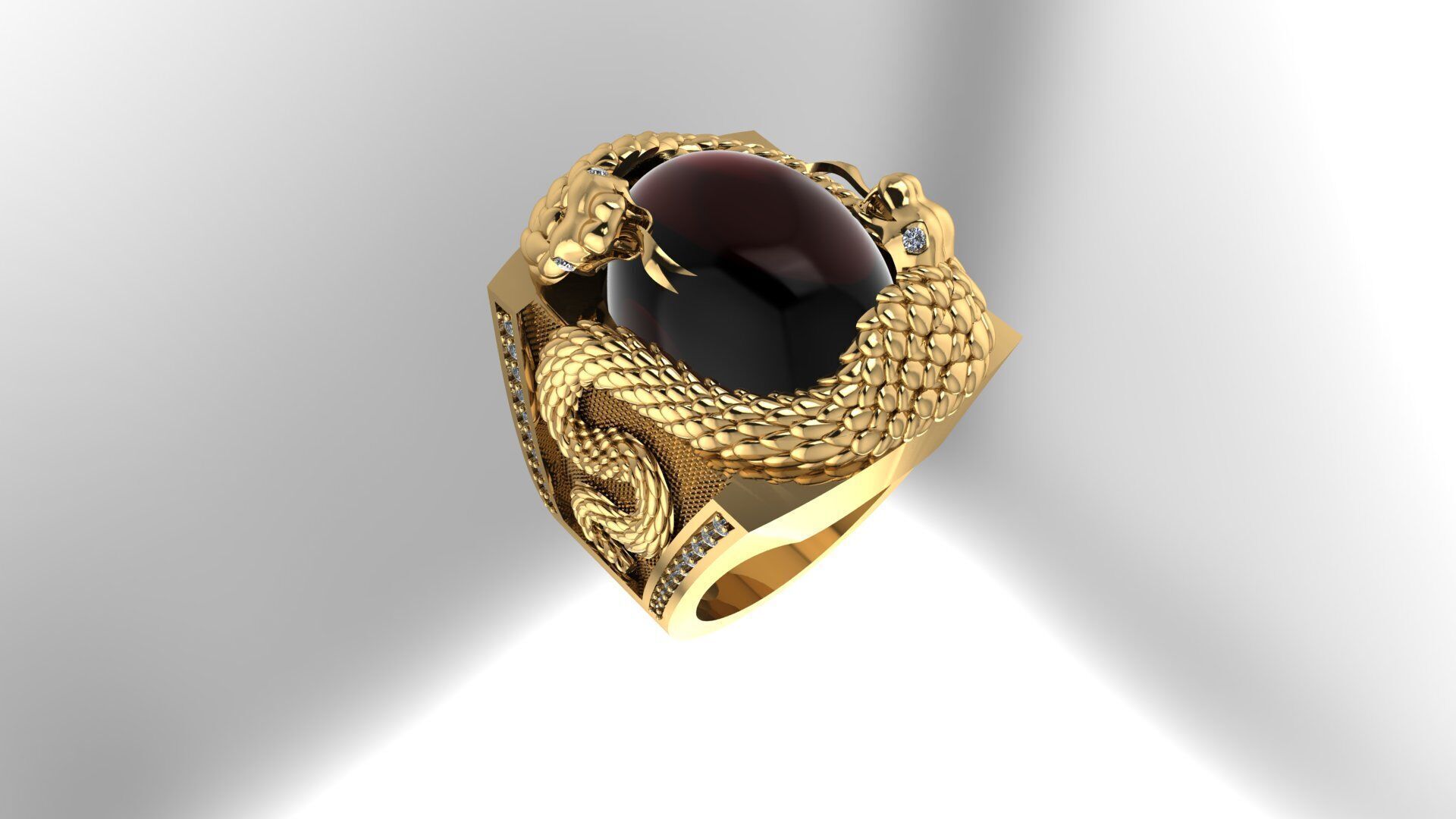 Men Ring 198 3D print model_4