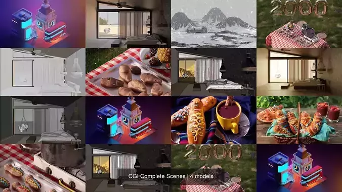 CGI Complete Scenes 3D Model Collection