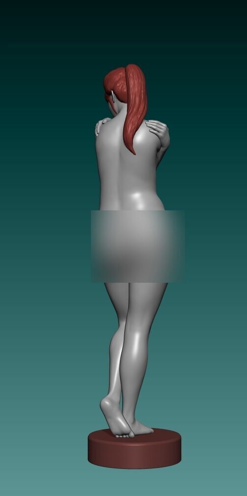 Hug yourself  Girl  3D print model_4