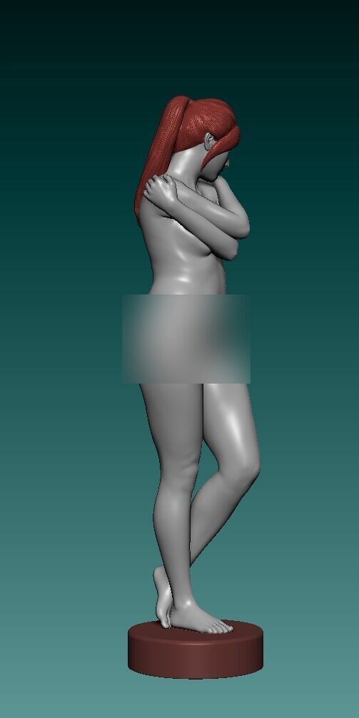 Hug yourself  Girl  3D print model_2
