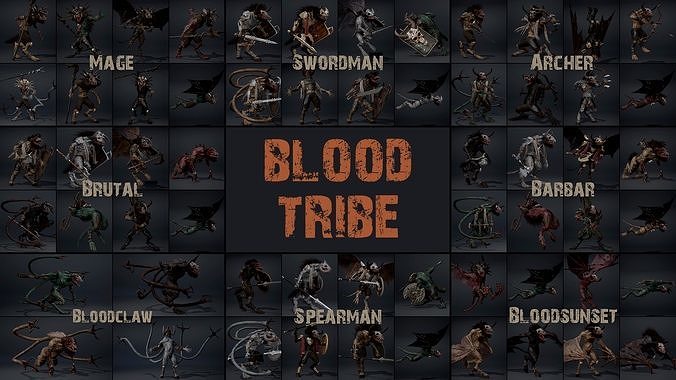 Blood Tribe 3D Model Collection