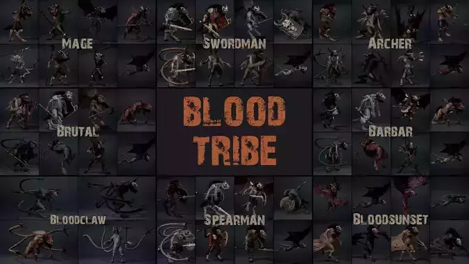 Blood Tribe 3D Model Collection