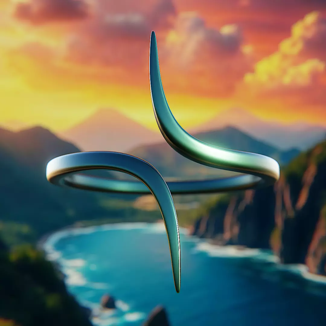 Twin Scythe Ring - Futuristic Jewelry 3D Print Model 97 3D print model