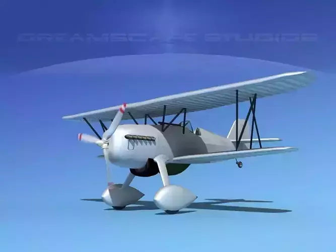 Curtiss P-6E Hawk V00 3D model