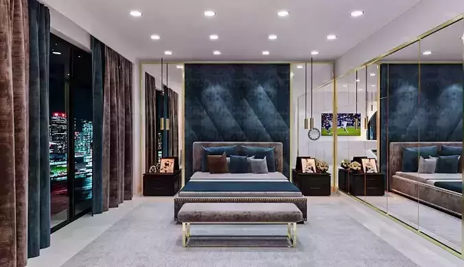Modern European style bedroom