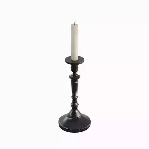 Vintage Candlestick 01 Low-poly 3D model