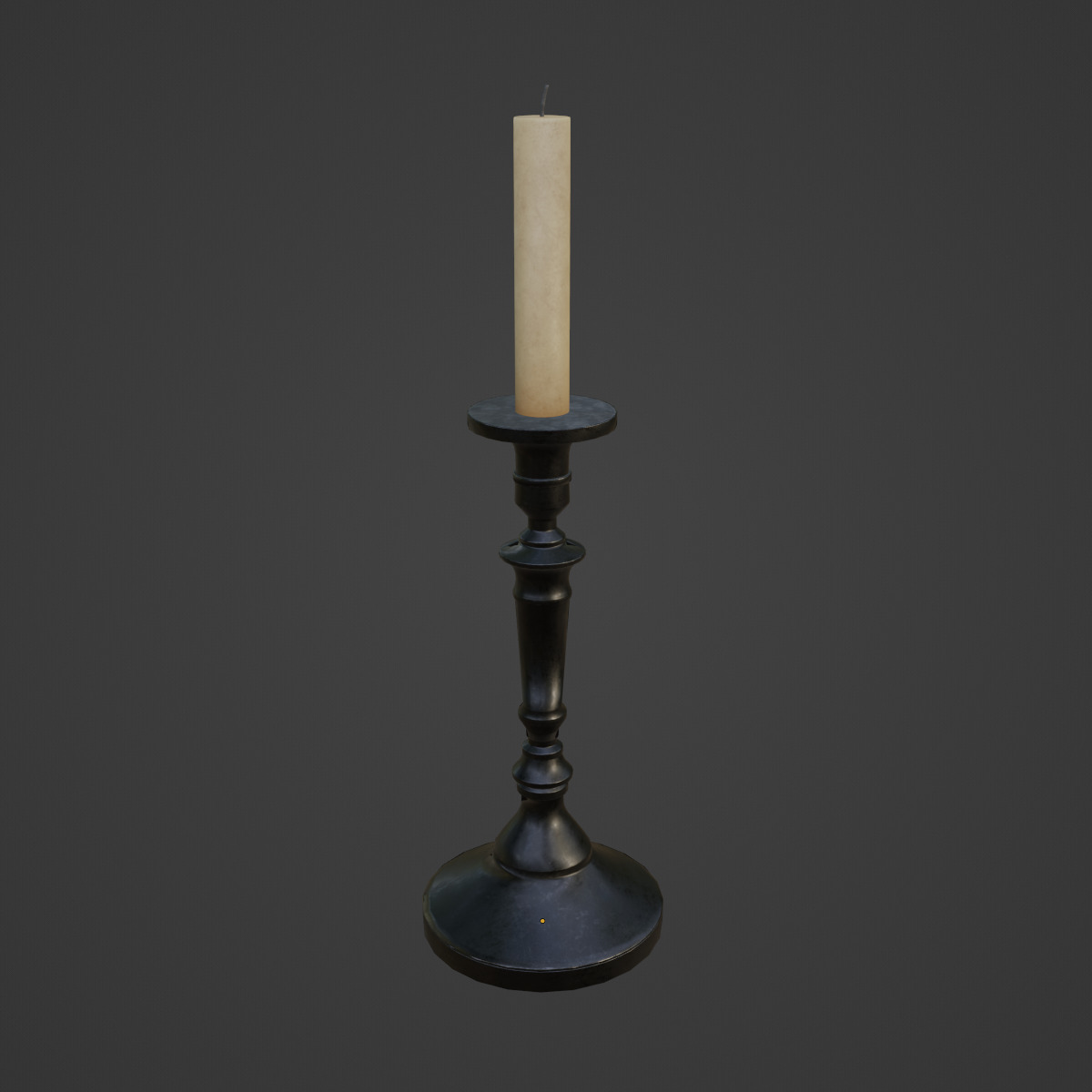 Vintage Candlestick 01 Low-poly 3D model_6