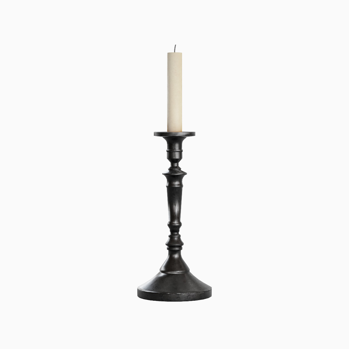 Vintage Candlestick 01 Low-poly 3D model_3