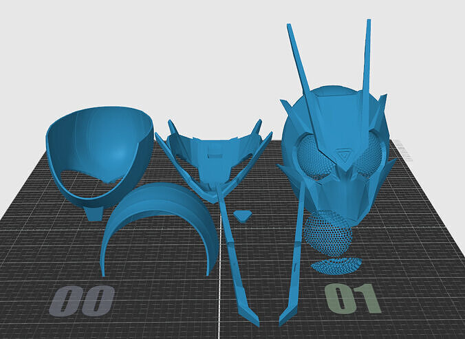 Kamen Rider Two 3D print model