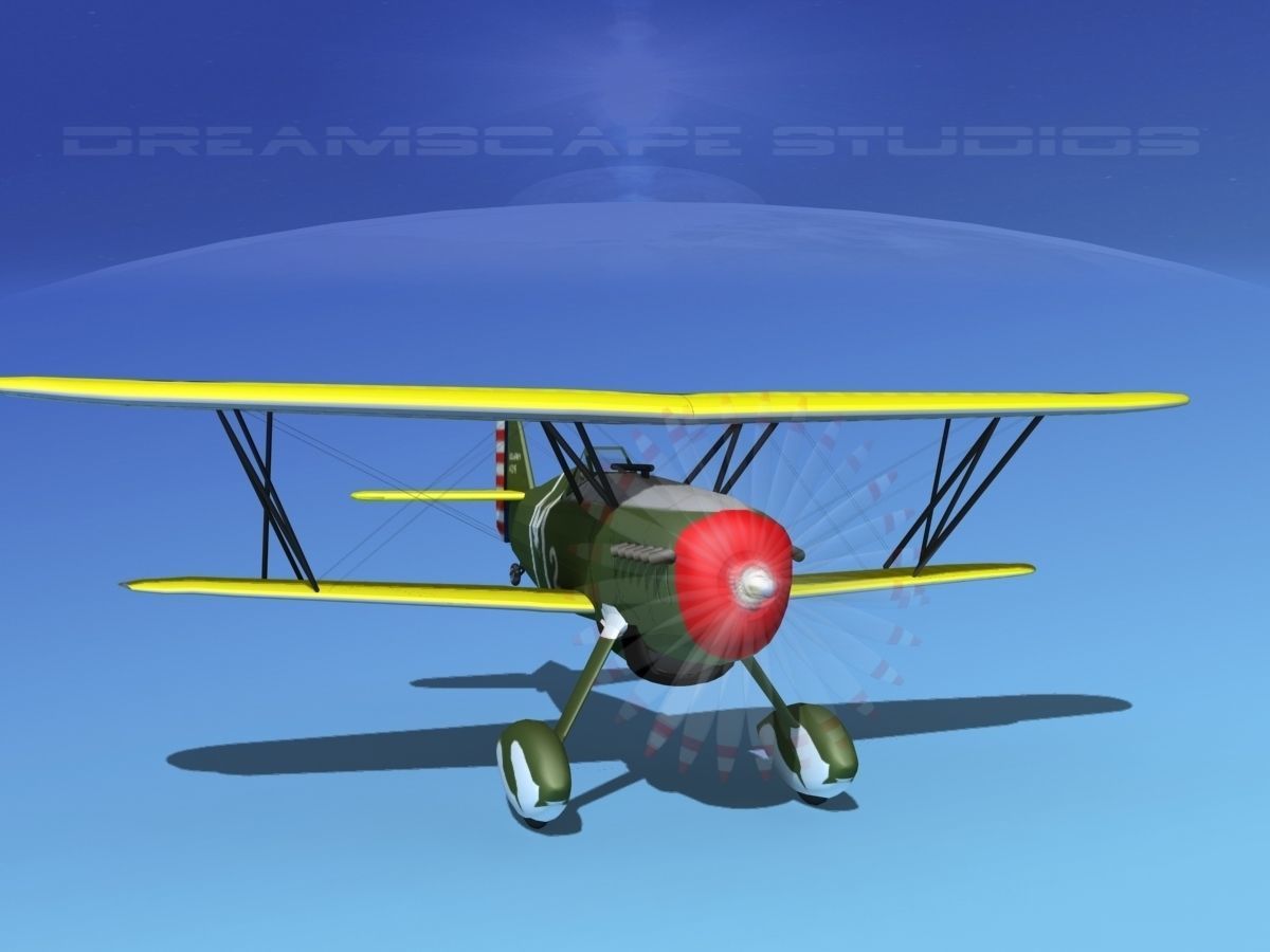 Curtiss P-6E Hawk V04 3D model_2