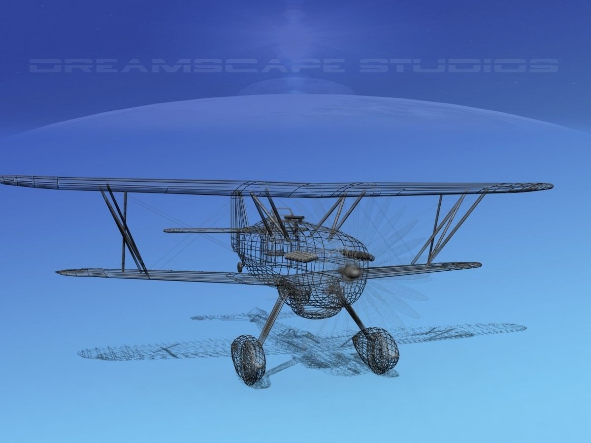 Curtiss P-6E Hawk V04 3D model_12