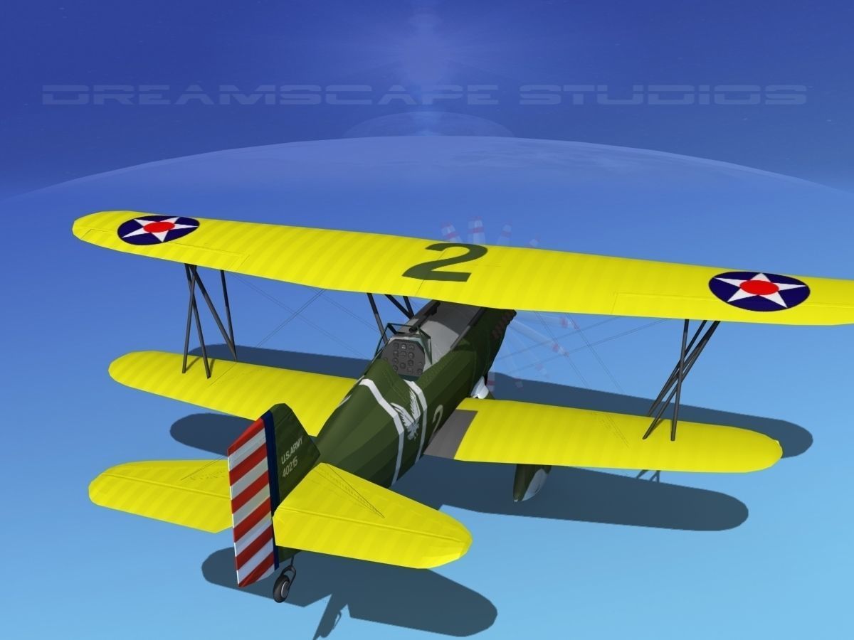 Curtiss P-6E Hawk V04 3D model_6
