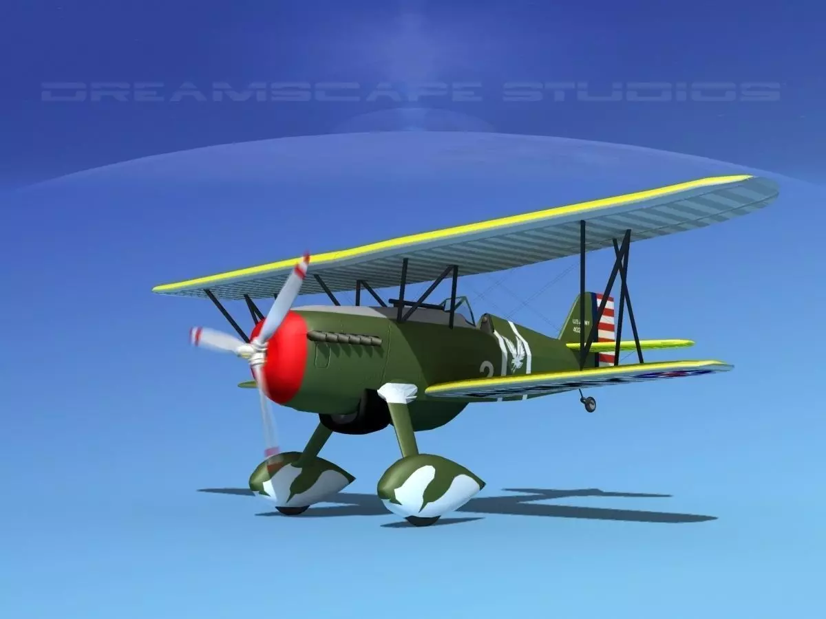 Curtiss P-6E Hawk V04 3D model_0