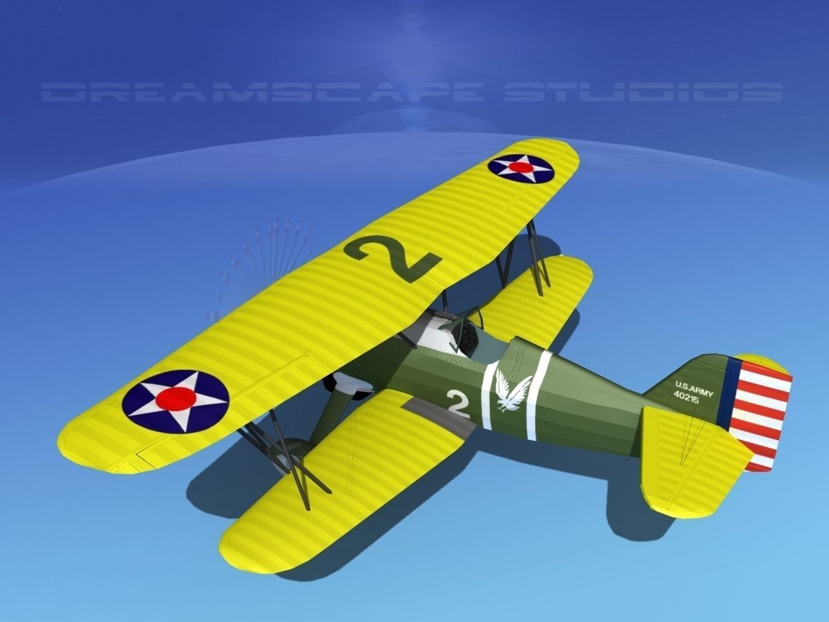 Curtiss P-6E Hawk V04 3D model_8
