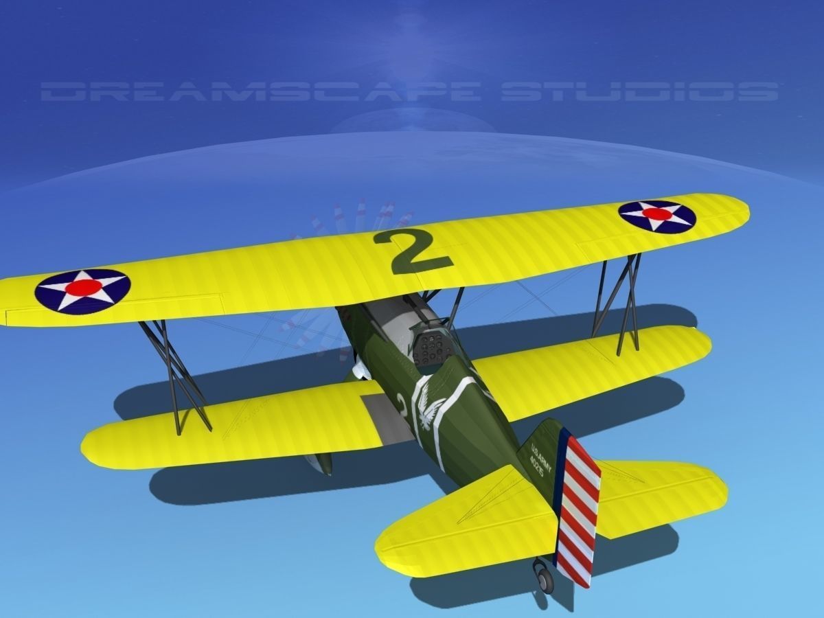 Curtiss P-6E Hawk V04 3D model_7