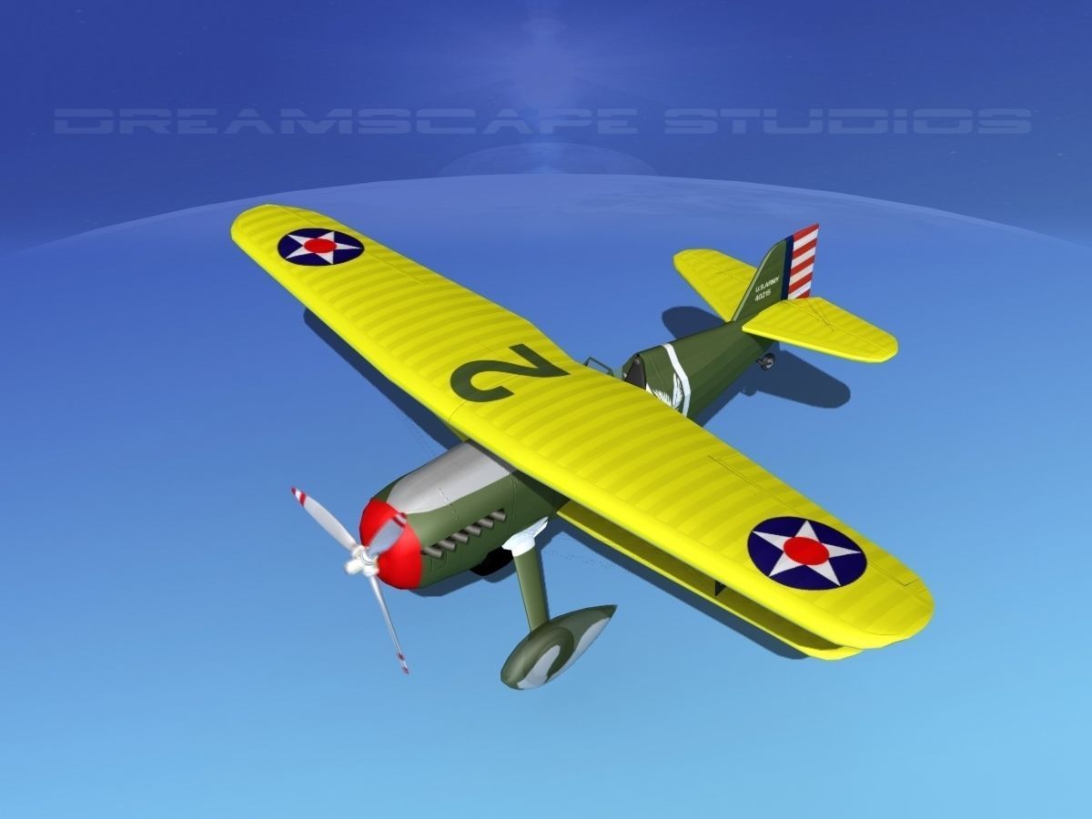 Curtiss P-6E Hawk V04 3D model_10