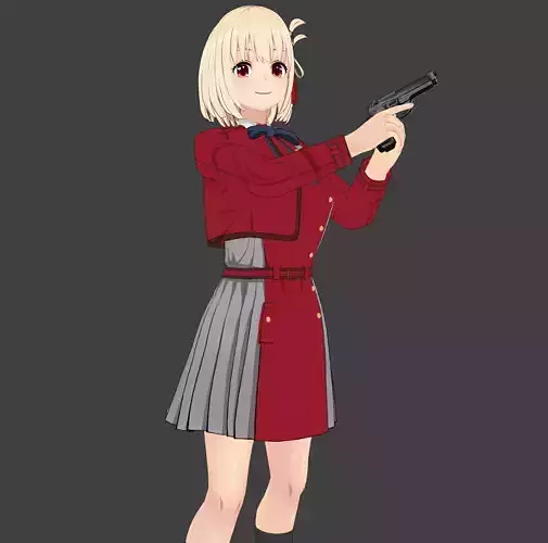 3D Character chisato nishikigi