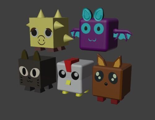 Low Poly Pet Pack Low-poly 3D model_1
