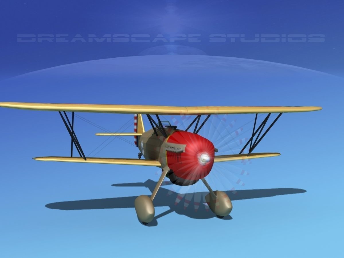 Curtiss P-6E Hawk V06 3D model_2