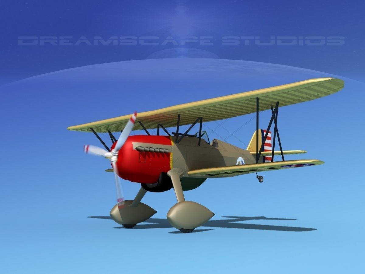 Curtiss P-6E Hawk V06 3D model_1