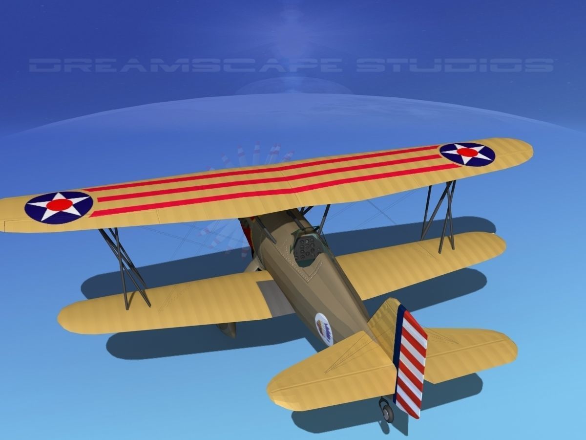 Curtiss P-6E Hawk V06 3D model_7