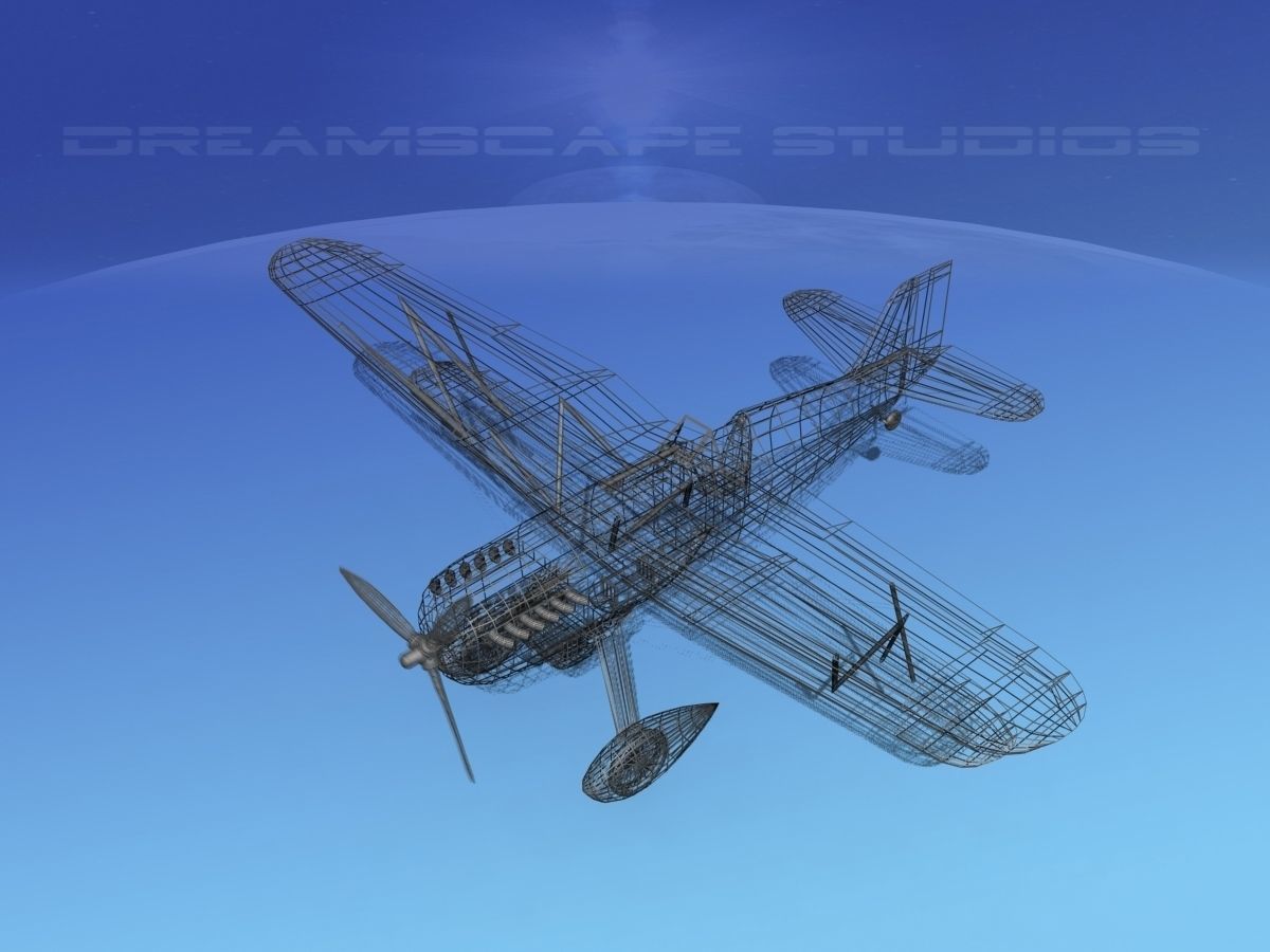 Curtiss P-6E Hawk V06 3D model_16