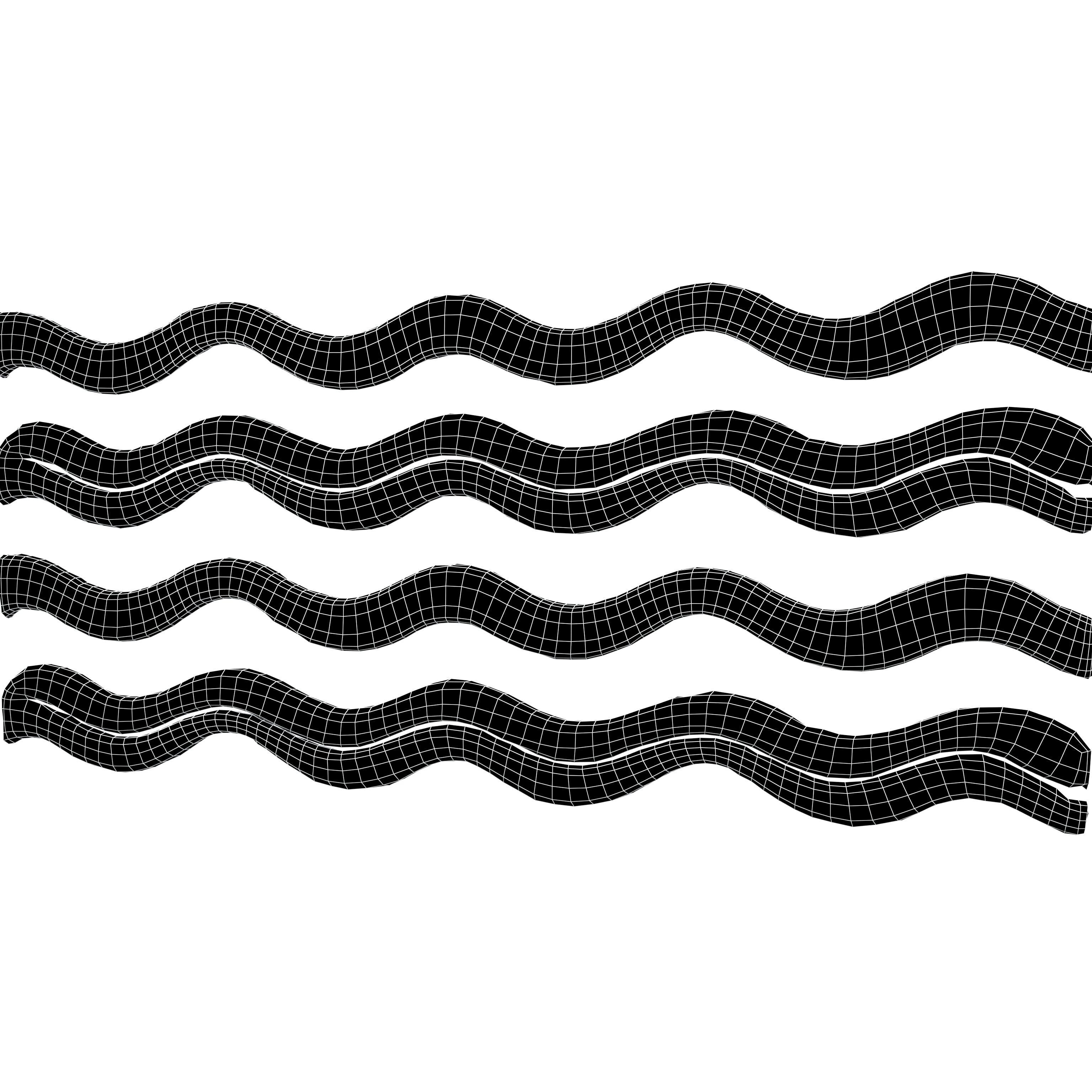 Abstract Ocean Waves Background v1 001 Low-poly 3D model_7