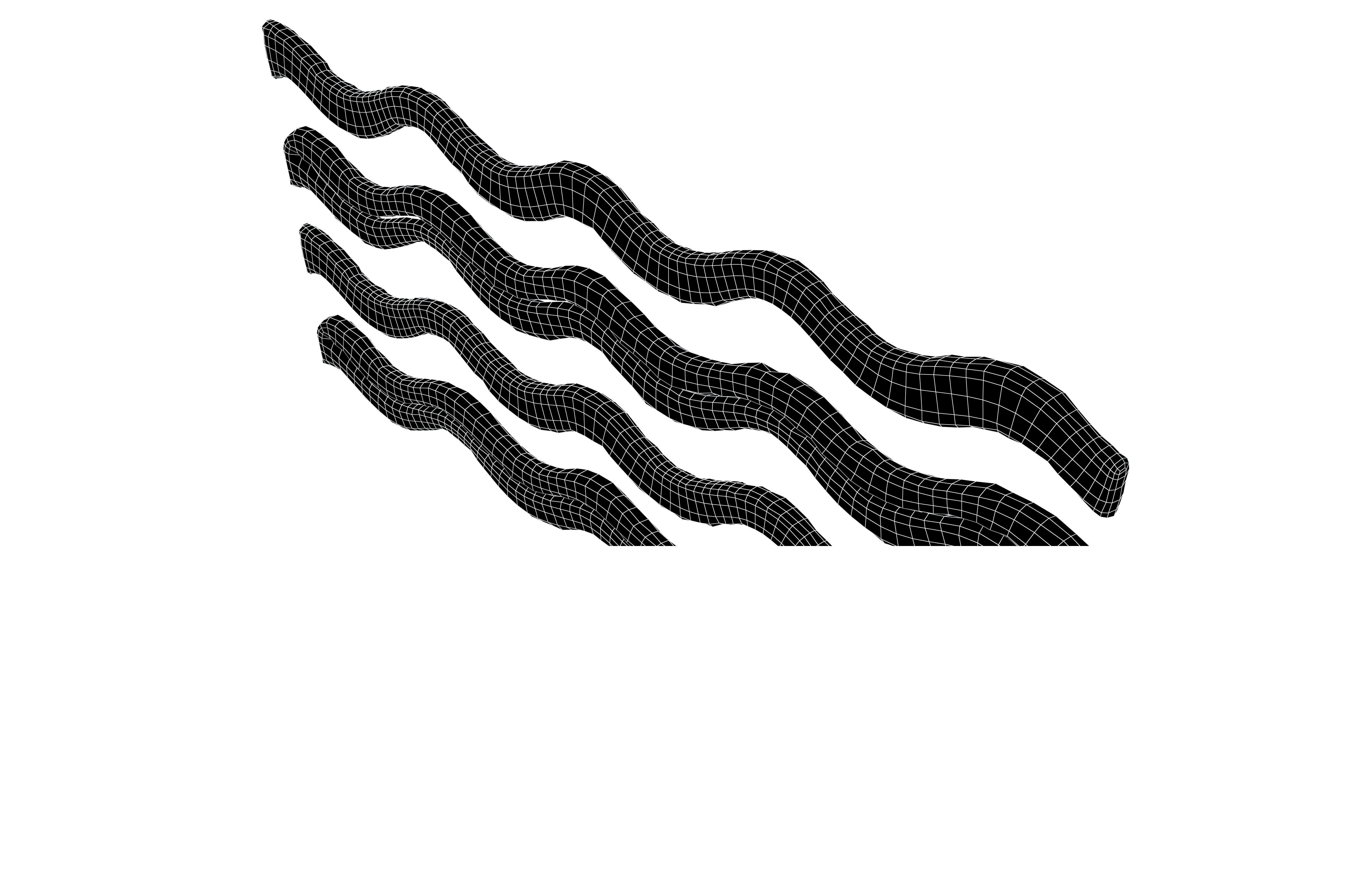 Abstract Ocean Waves Background v1 001 Low-poly 3D model_6