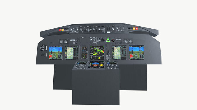 Airplane Cockpit Front Panel 3D model