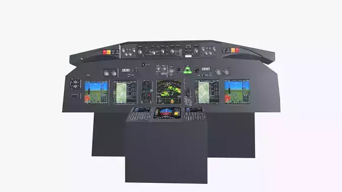 Airplane Cockpit Front Panel