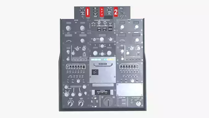 Airplane Cockpit Lower Console