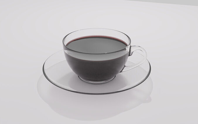  Glass Cup of Coffee Free 3D model