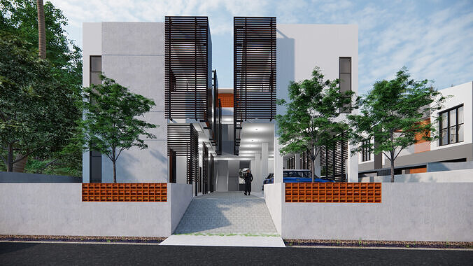 simple guesthouse 3D model