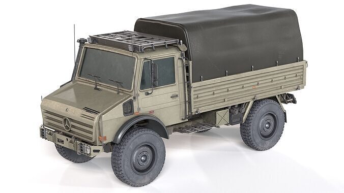 Mercedes Benz Unimog U3000 Truck Low-poly 3D model