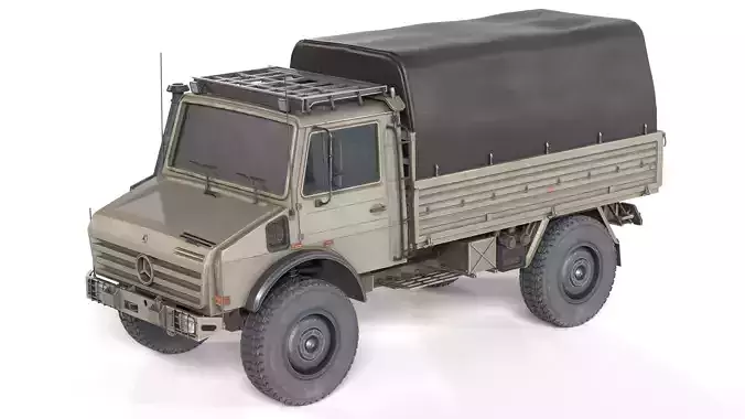 Mercedes Benz Unimog U3000 Truck Low-poly 3D model